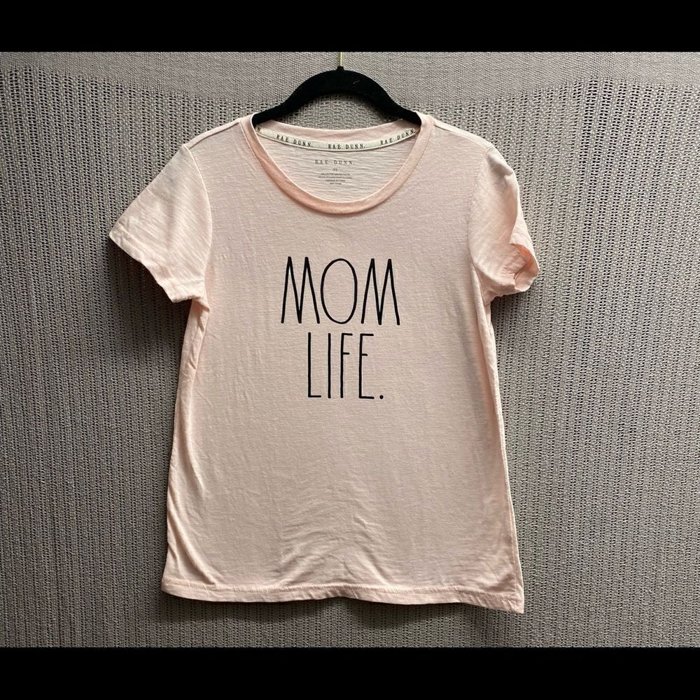 Rae Dunn light pink mom’s life short sleeve T-shirt